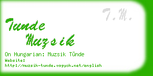 tunde muzsik business card